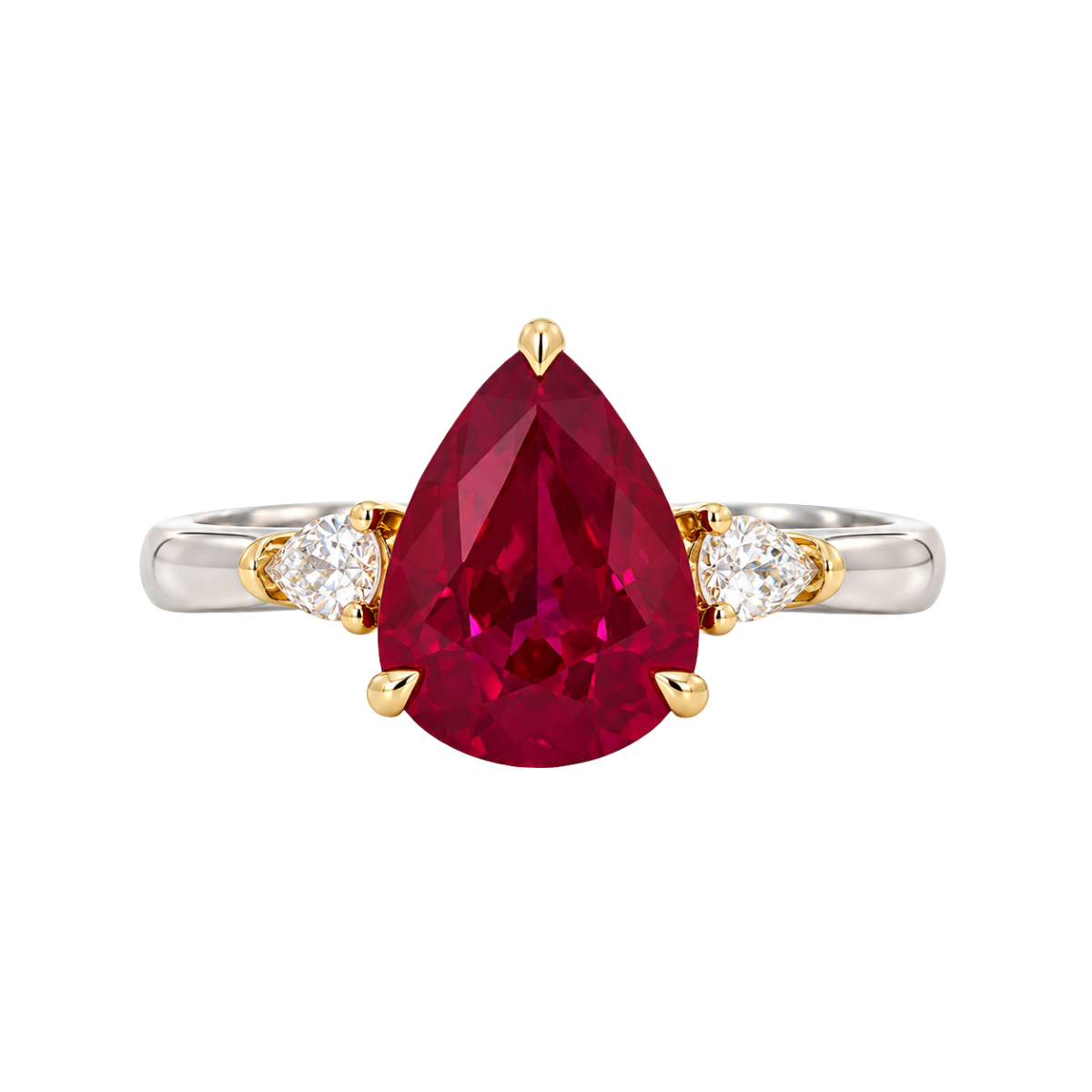 Custom Burmese Ruby and Diamond Ring Harris Jeweler Troy, OH