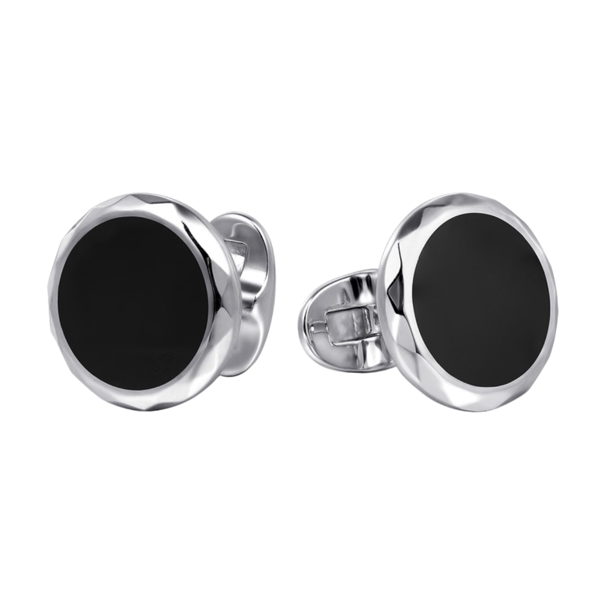 Gabriel & Co Black Enamel Cufflinks Harris Jeweler Troy, OH