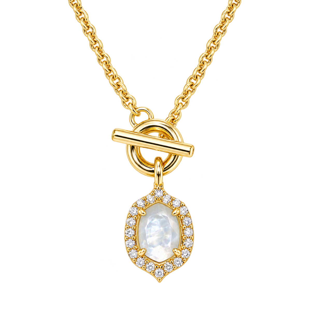 Kendra Scott Daphne Crystal Frame Toggle Necklace Harris Jeweler Troy, OH
