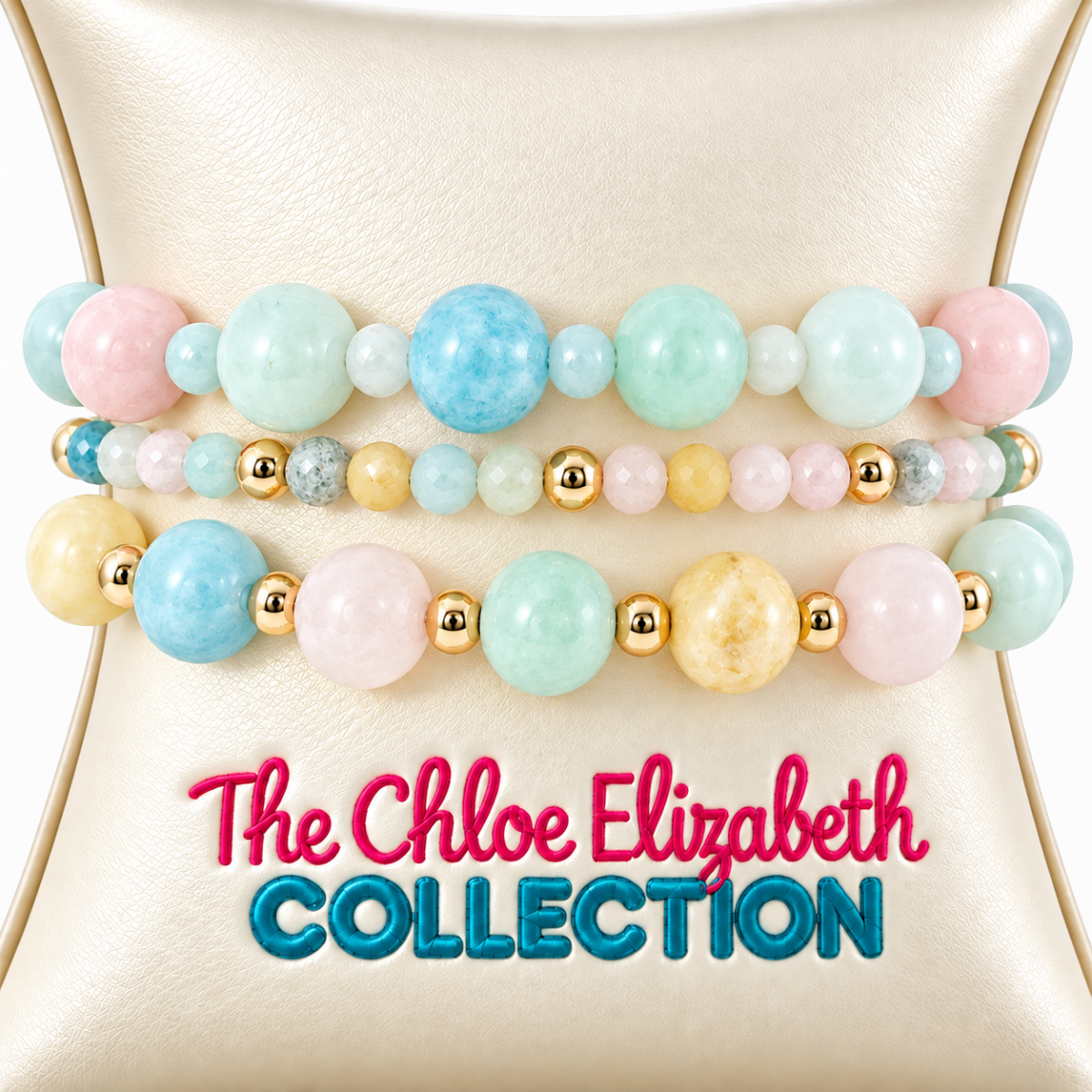 Chloe Elizabeth Mommy & Me Morganite Stack - A Collaboration with Dee Berkley Harris Jeweler Troy, OH
