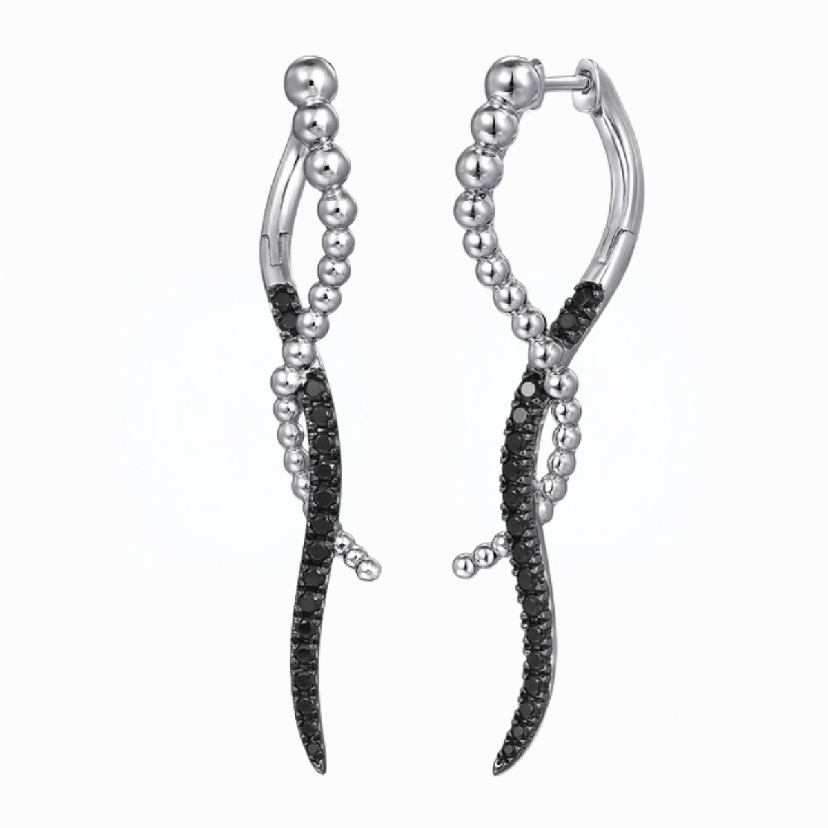 Gabriel & Co Bujukan Black Spinel Earrings Harris Jeweler Troy, OH