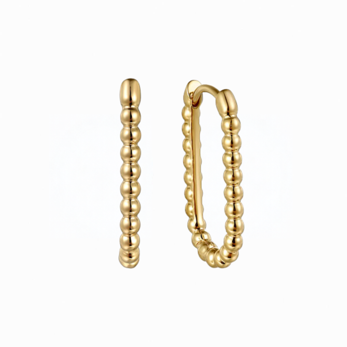 Gabriel & Co Bujukan Beaded Hoop Earrings Harris Jeweler Troy, OH