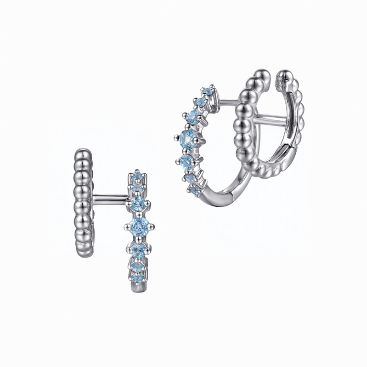 Gabriel & Co Bujukan Blue Topaz Stuggies Earrings Harris Jeweler Troy, OH