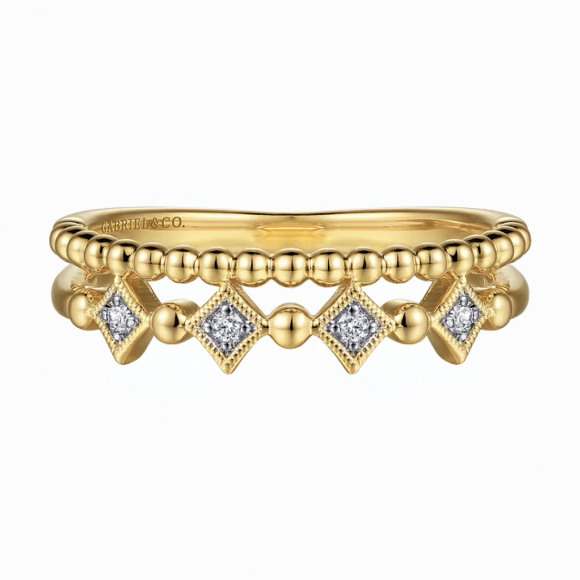 Gabriel & Co Diamond Stackable Ring Harris Jeweler Troy, OH