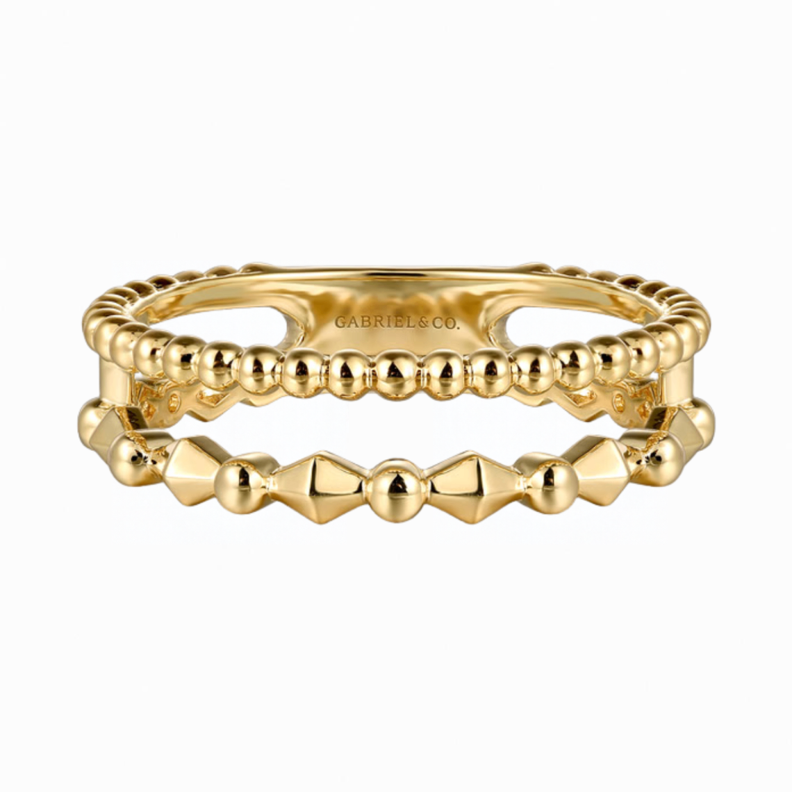 Gabriel & Co Double Band Stackable ring Harris Jeweler Troy, OH
