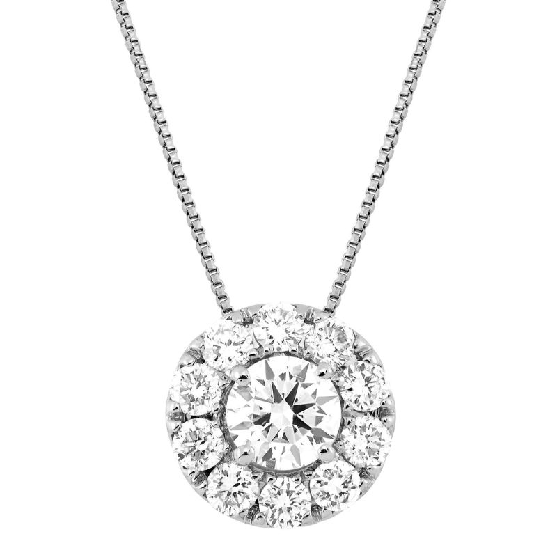 1CTW Halo-Style Lab-Grown Diamond Necklace Harris Jeweler Troy, OH