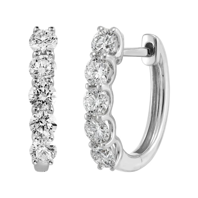 1CTW Lab-Grown Diamond Hoop Earrings Harris Jeweler Troy, OH