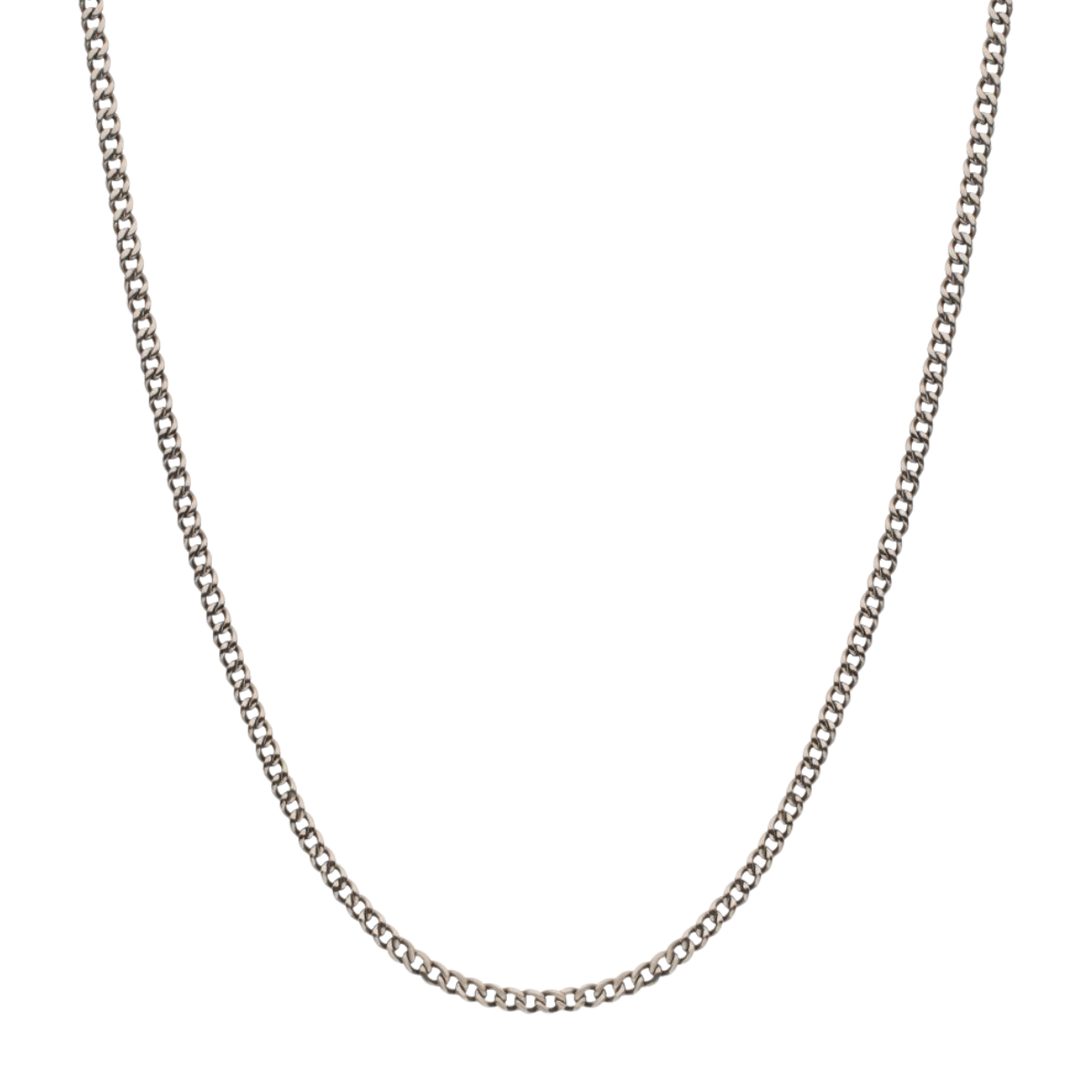 22" Titanium Flat Curb Chain Necklace Harris Jeweler Troy, OH