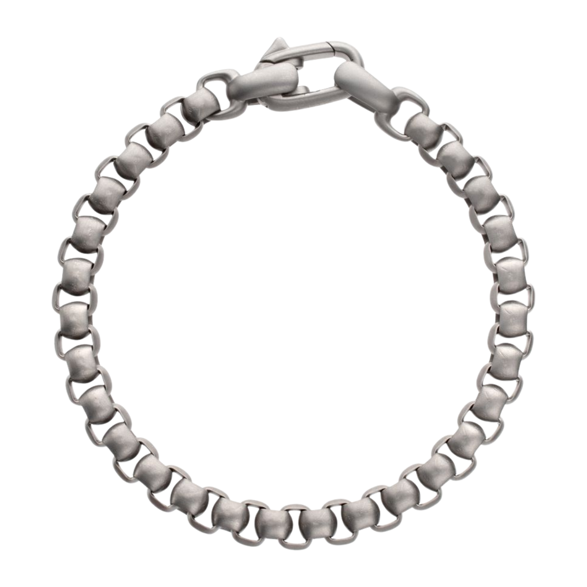 A-10 Warthog Series: 7mm Titanium Matte Finish Box Chain Bracelet Harris Jeweler Troy, OH