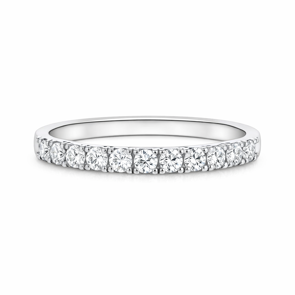 NORTHA 14K White Gold Diamond Women's Wedding Band Harris Jeweler Troy, OH