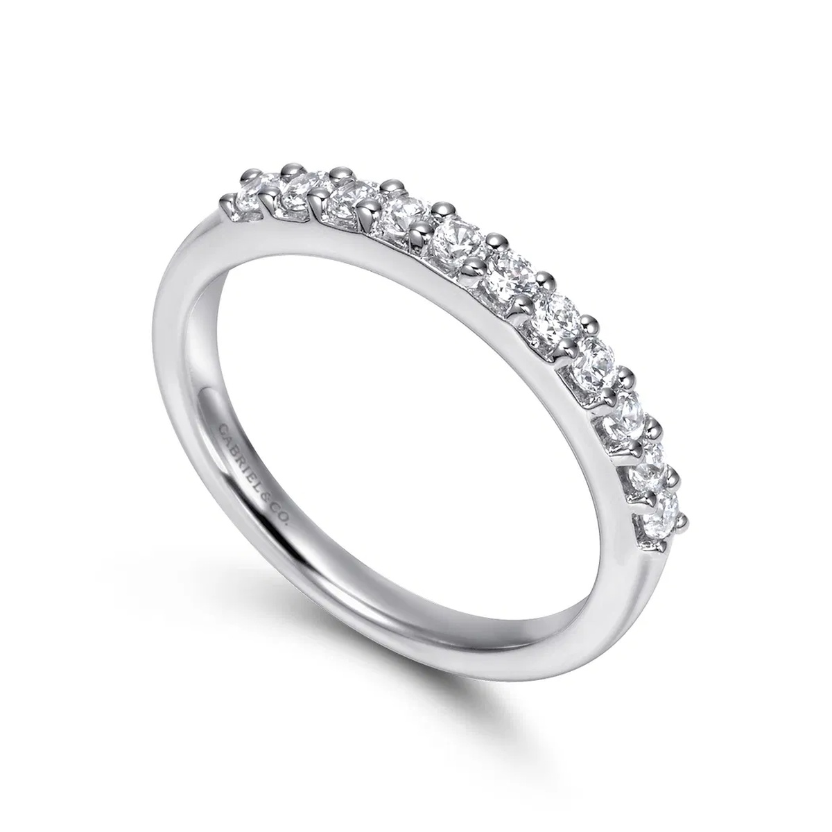 GAB&CO 14K White Gold Diamond Women's Wedding Band Harris Jeweler Troy, OH