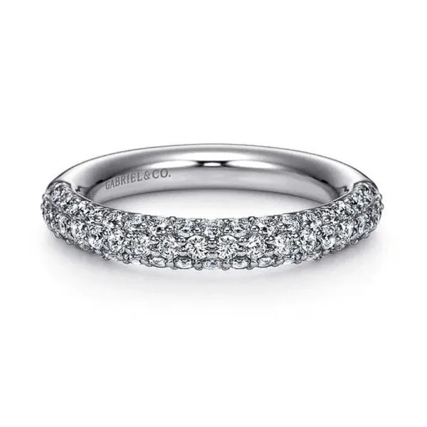 Pave Diamond Wedding Band Harris Jeweler Troy, OH