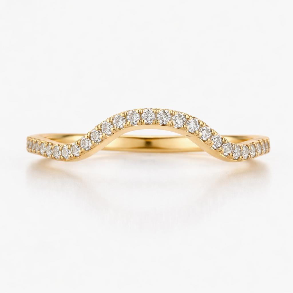 SKDIAM 10K Yellow Gold Diamond Women's Wedding Band Harris Jeweler Troy, OH