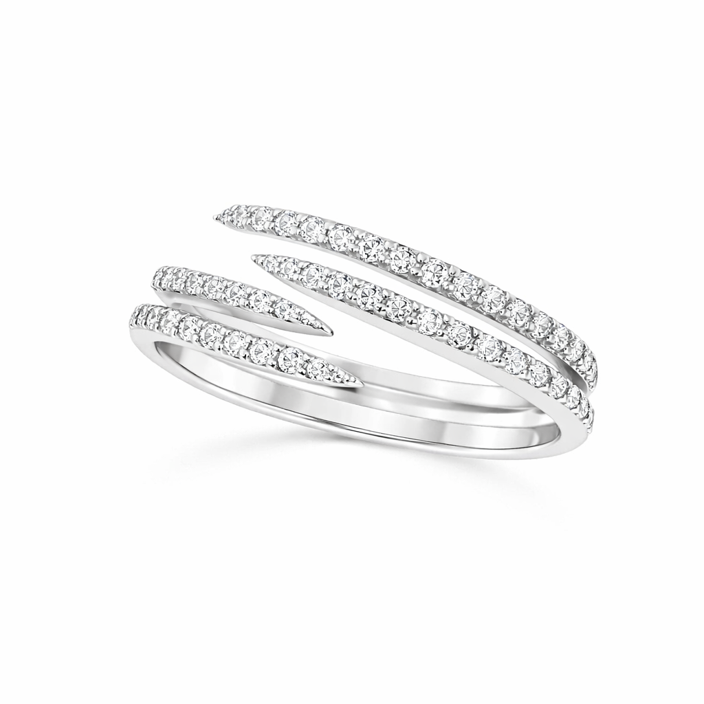 ASB 14K White Gold Diamond Women's Wedding Band Harris Jeweler Troy, OH