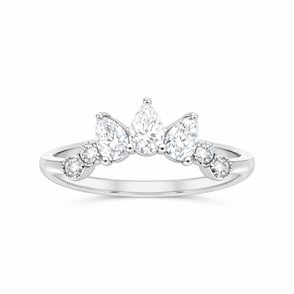 ASB 14K White Gold Diamond Women's Wedding Band Harris Jeweler Troy, OH