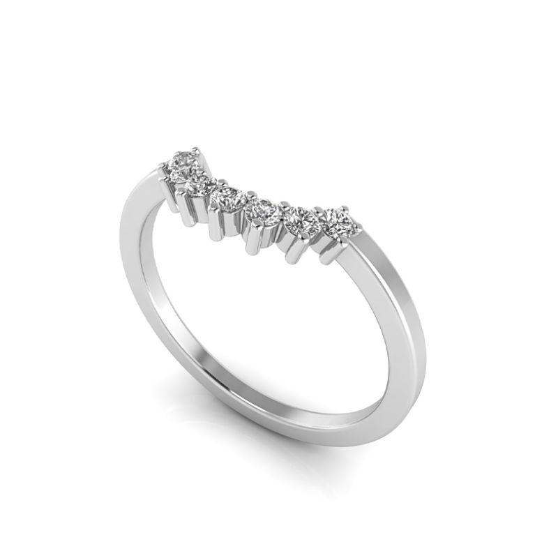 ASB 14K White Gold Diamond Women's Wedding Band Image 2 Harris Jeweler Troy, OH