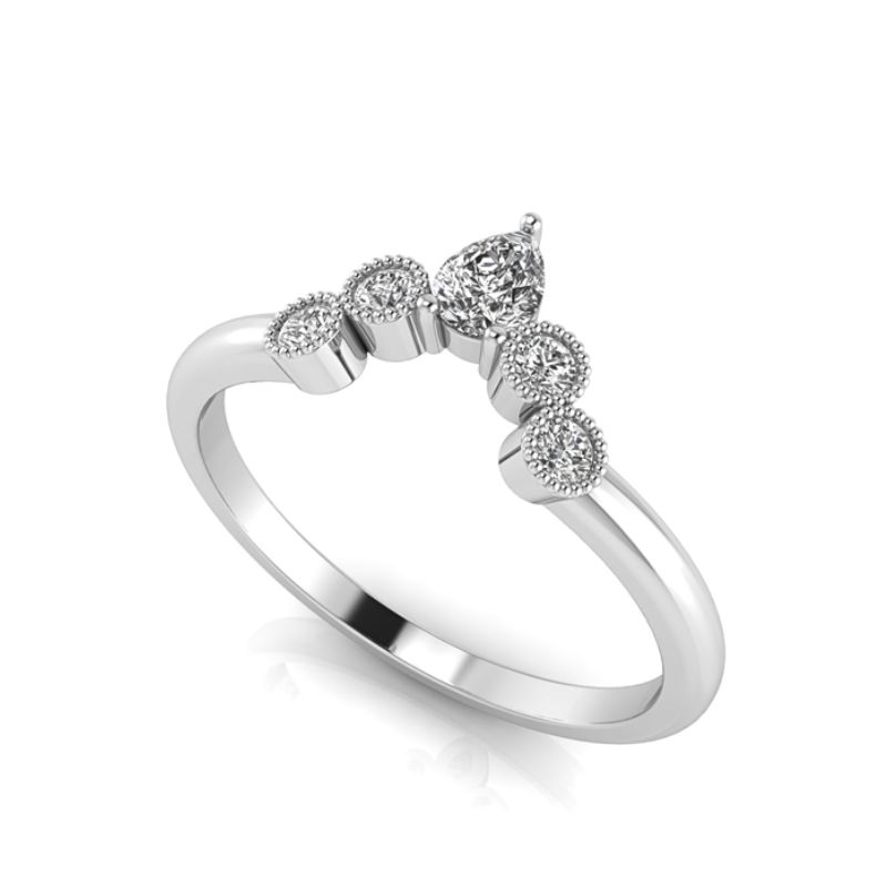 ASB 14K White Gold Diamond Women's Wedding Band Image 2 Harris Jeweler Troy, OH