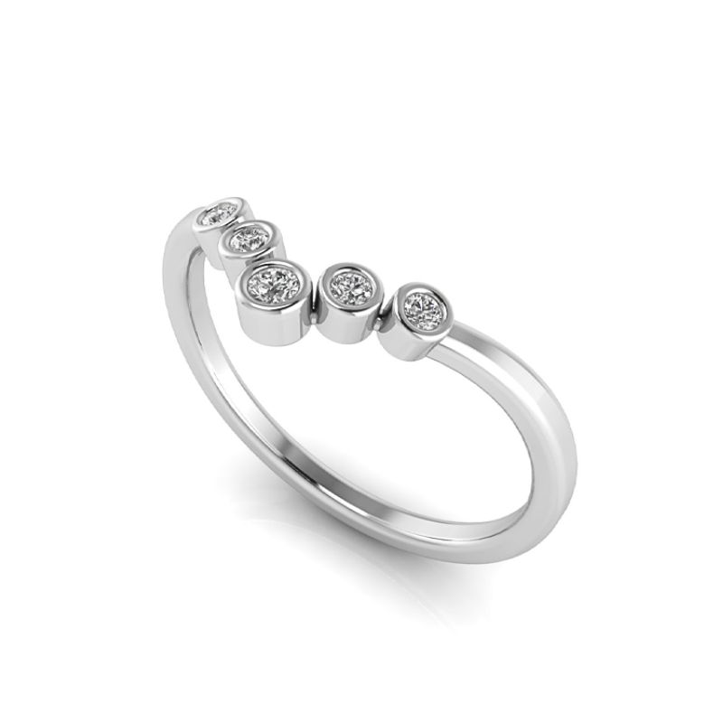 ASB 14K White Gold Diamond Women's Wedding Band Image 2 Harris Jeweler Troy, OH