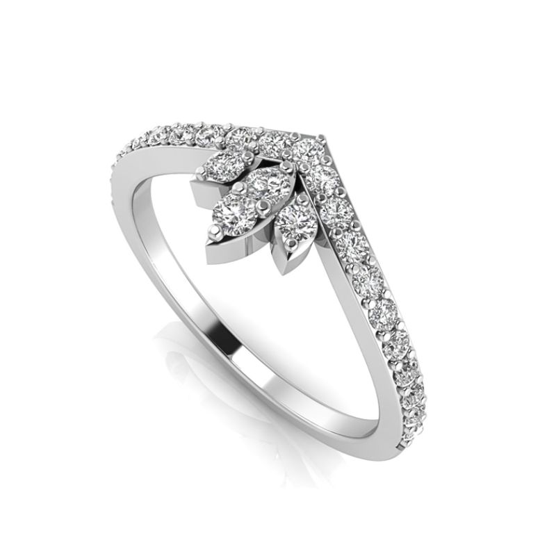 ASB 14K White Gold Diamond Women's Wedding Band Image 2 Harris Jeweler Troy, OH