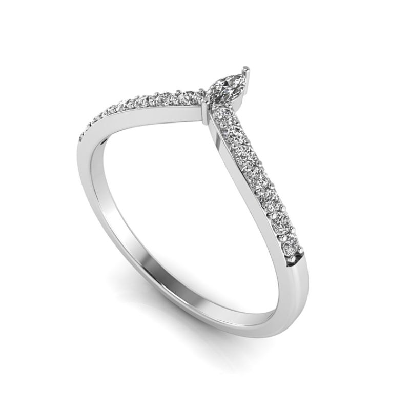 ASB 14K White Gold Diamond Women's Wedding Band Image 2 Harris Jeweler Troy, OH