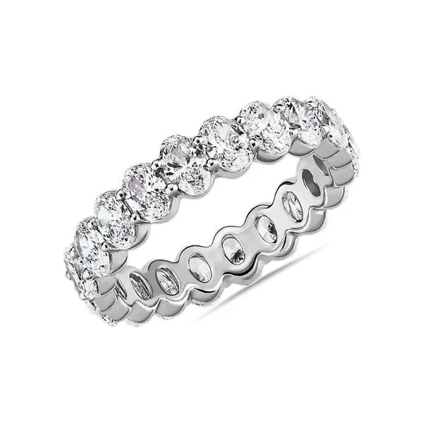 Oval Diamond Eternity Band Harris Jeweler Troy, OH