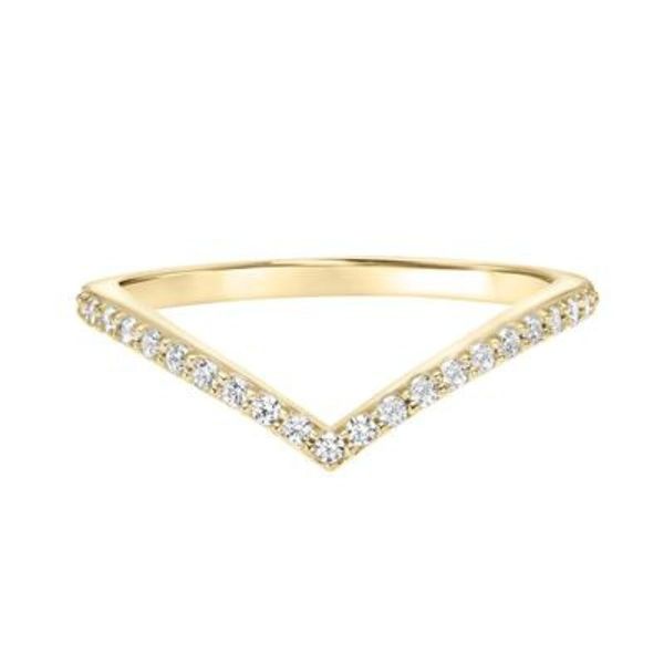 Diamond Chevron-Style Wedding Band Image 2 Harris Jeweler Troy, OH
