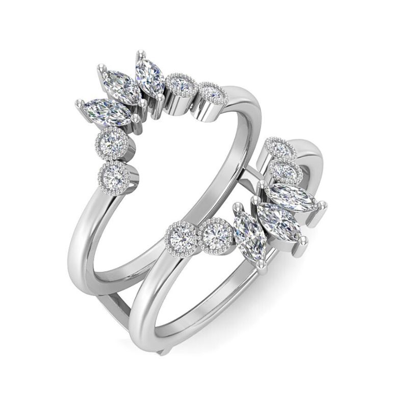 Diamond Wedding Ring Guard Image 2 Harris Jeweler Troy, OH