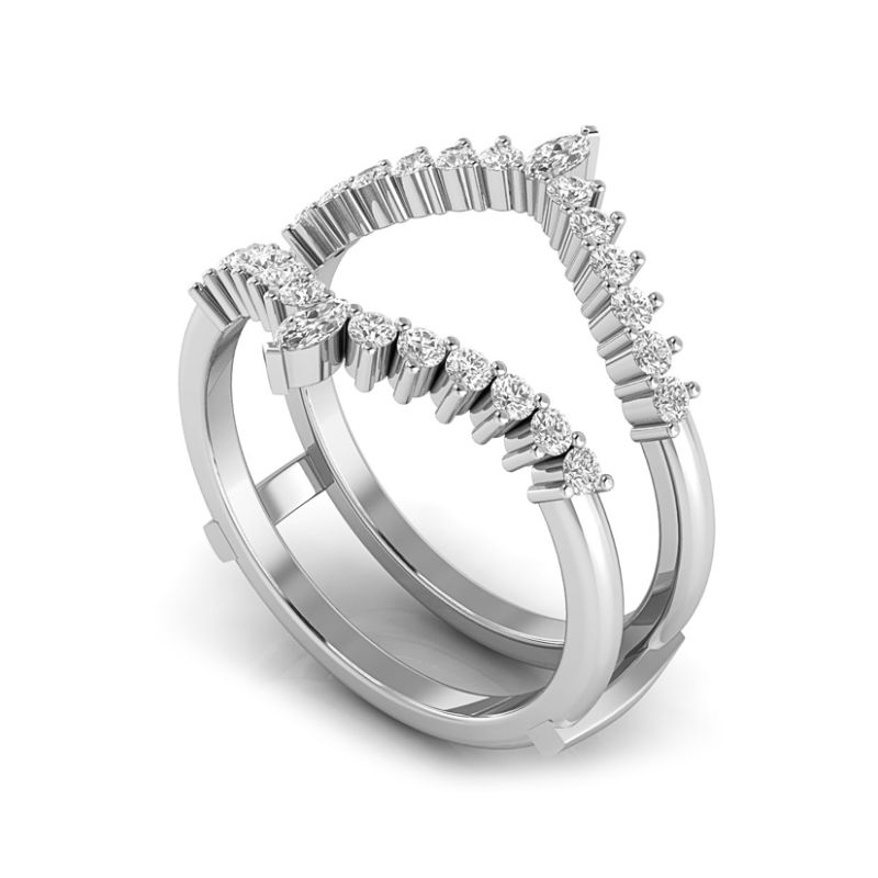 Diamond Wedding Ring Guard Image 2 Harris Jeweler Troy, OH