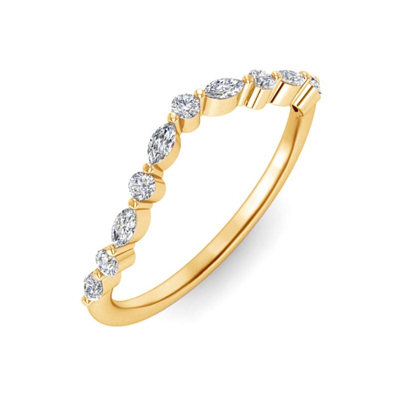 Diamond Contour Wedding Band Image 2 Harris Jeweler Troy, OH