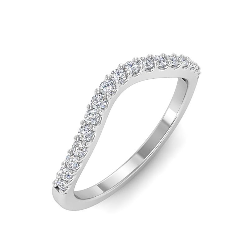 Diamond Contour Wedding Band Image 2 Harris Jeweler Troy, OH