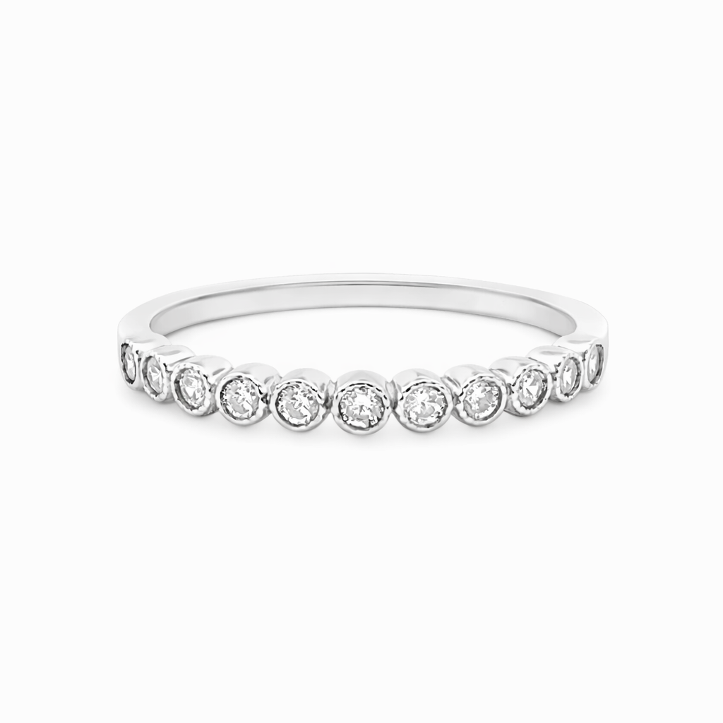 ASB 14K White Gold Diamond Women's Wedding Band Harris Jeweler Troy, OH