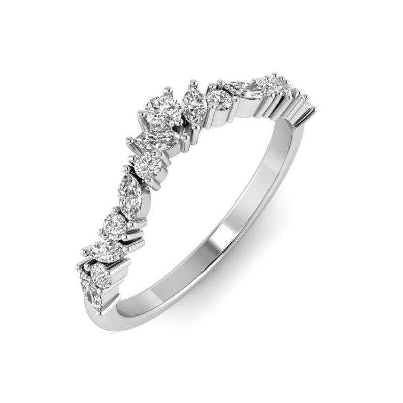 Chevron Diamond Wedding Band Image 2 Harris Jeweler Troy, OH