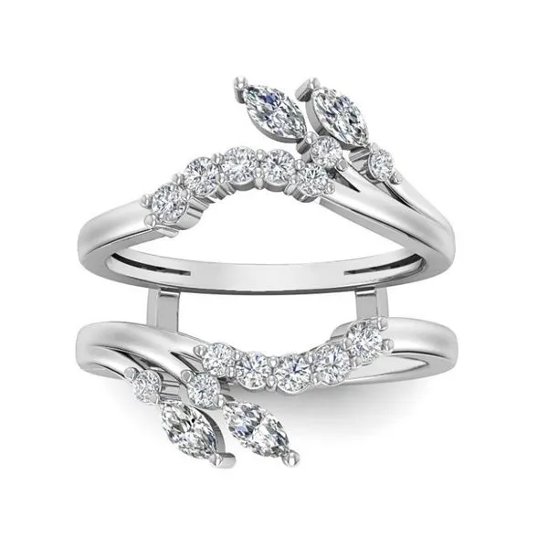Diamond Chevron Wedding Ring Guard Harris Jeweler Troy, OH