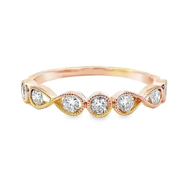 Rose Gold Diamond Wedding Band Harris Jeweler Troy, OH