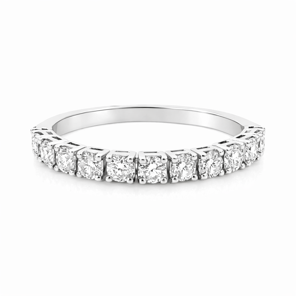 HJNAM 14K White Gold Diamond Women's Wedding Band Harris Jeweler Troy, OH