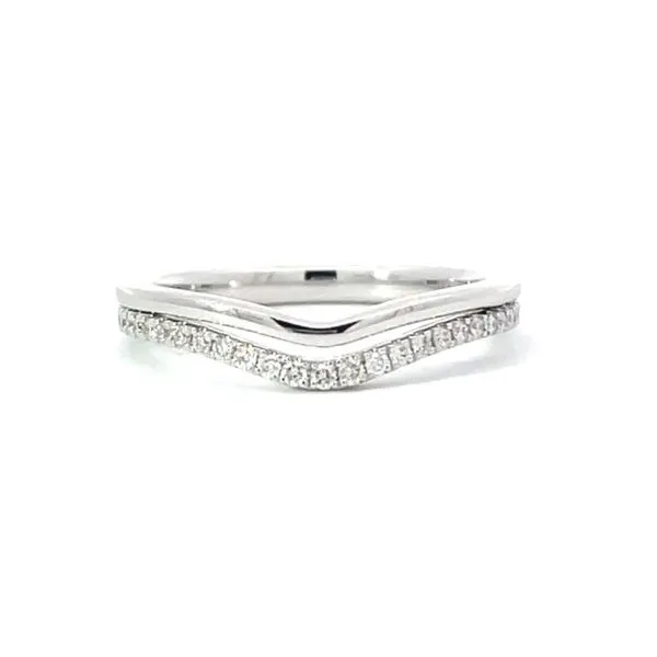 Curved Diamond Wedding Band