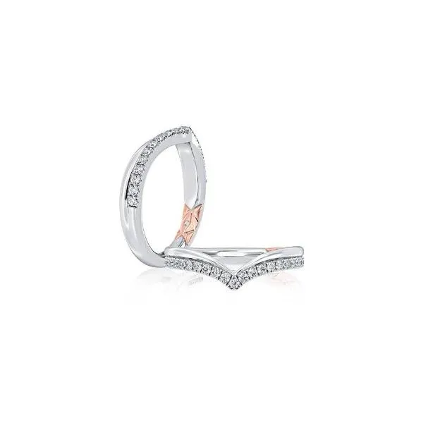 Diamod Chevron Wedding Band by A.Jaffe