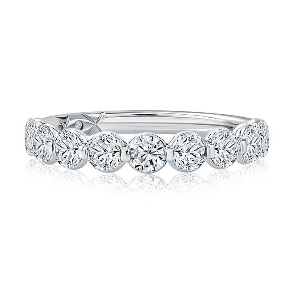 A.Jaffe Single Prong Diamond Wedding Band Harris Jeweler Troy, OH