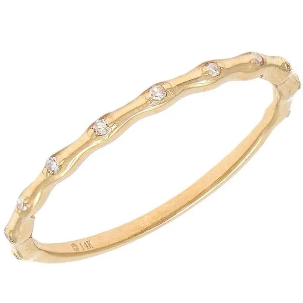 Diamond Station Wedding Band Harris Jeweler Troy, OH