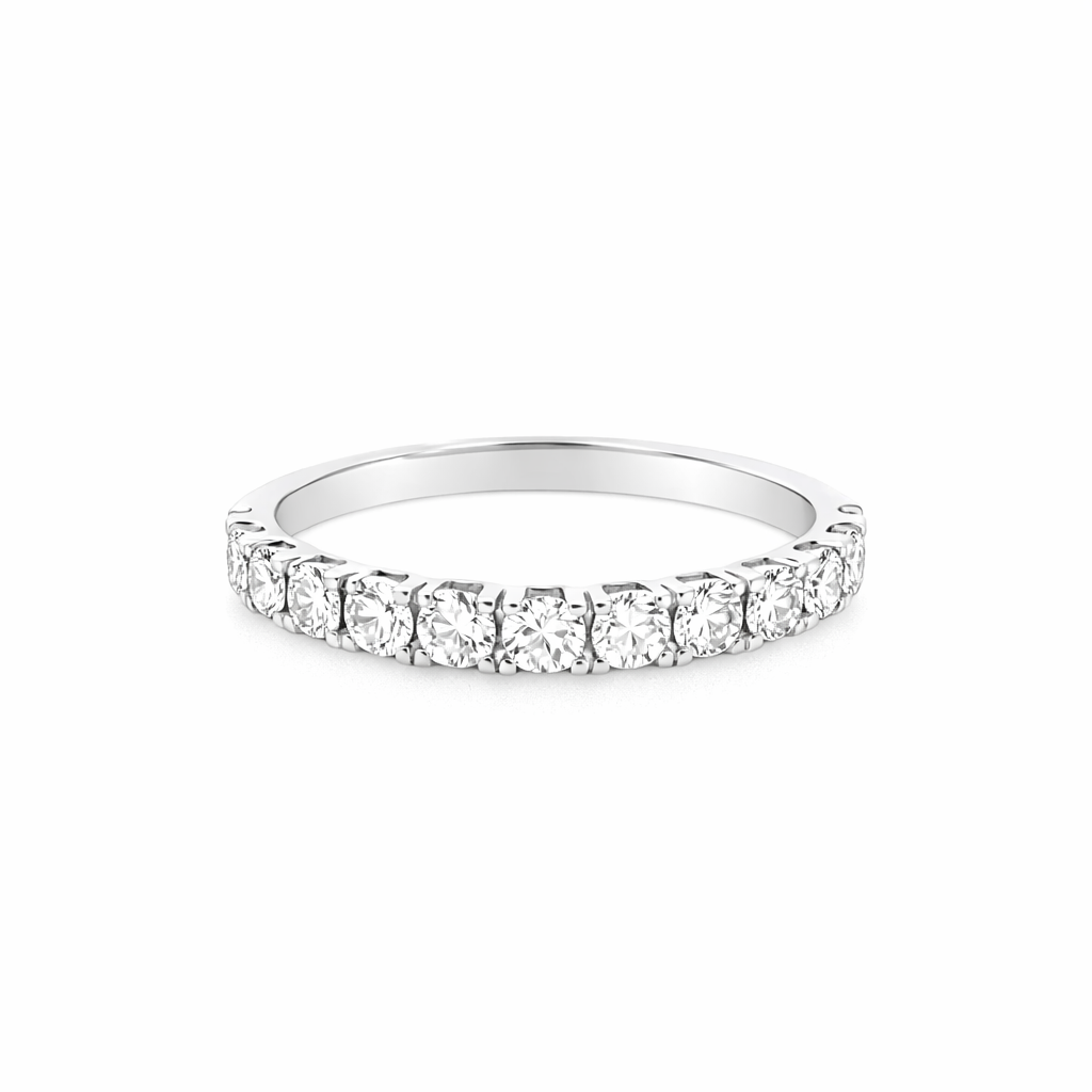HJNAM 14K White Gold Diamond Women's Wedding Band Harris Jeweler Troy, OH