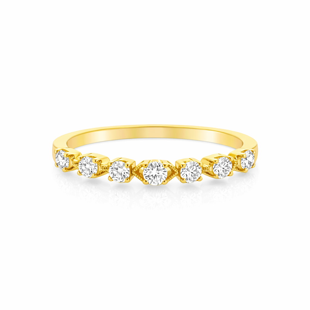HJNAM 14K Yellow Gold Diamond Women's Wedding Band Harris Jeweler Troy, OH