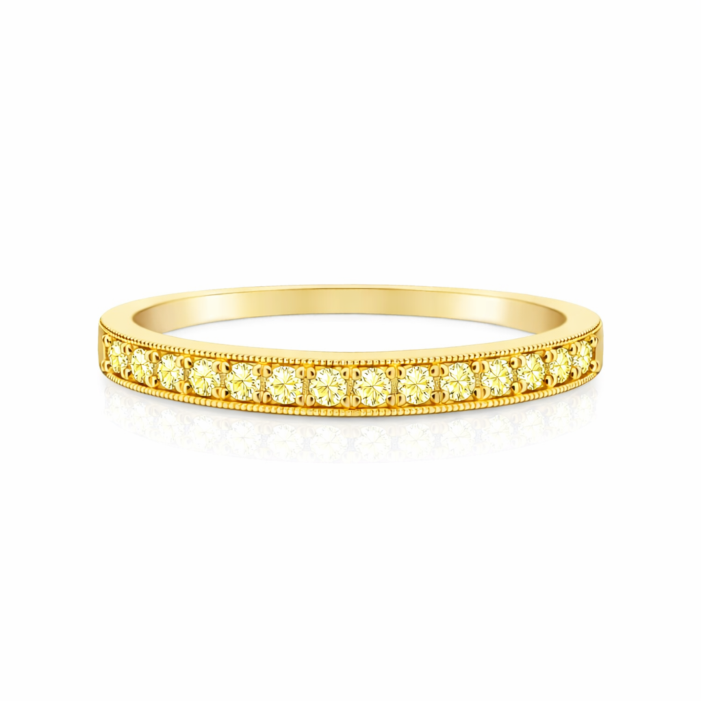 HJNAM 18K Yellow Gold Diamond Women's Wedding Band Harris Jeweler Troy, OH
