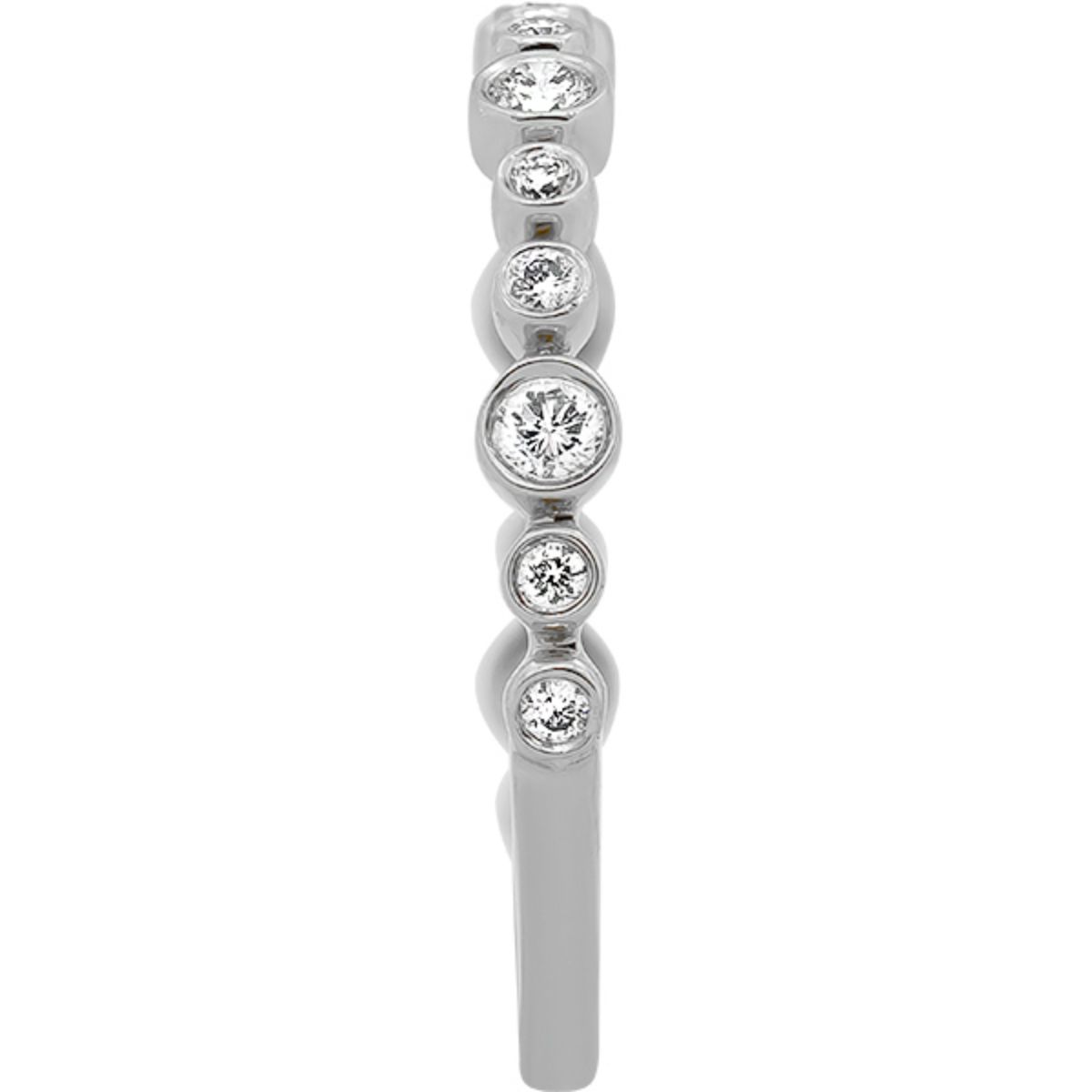 Diamond Bezel Wedding Band Image 3 Harris Jeweler Troy, OH