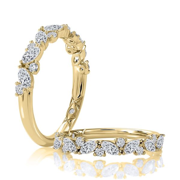 A.Jaffe Contemporary Diamond Wedding Band Harris Jeweler Troy, OH