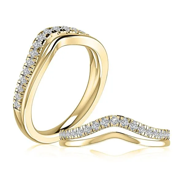A.Jaffe Double Chevron Diamond Wedding Band Harris Jeweler Troy, OH