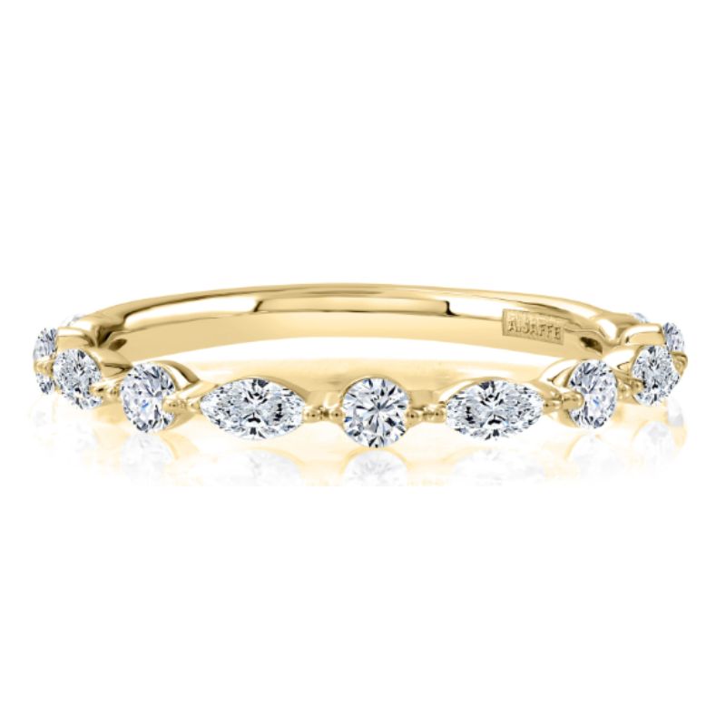 Multi-Shape Diamond Wedding Band by A.Jaffe Harris Jeweler Troy, OH