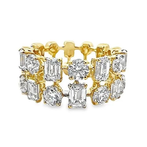 18K 2-Row Diamond Ring Harris Jeweler Troy, OH