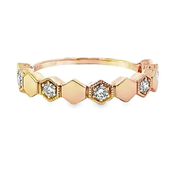 Rose Gold Honey Comb Diamond Band Harris Jeweler Troy, OH