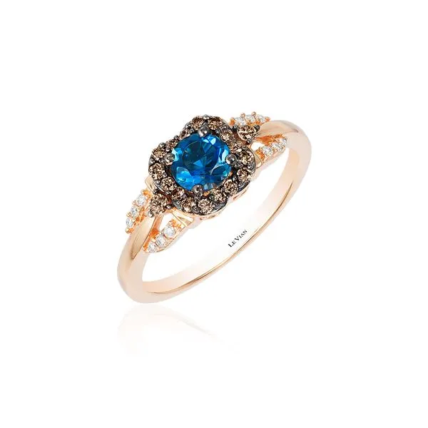 Le Vian Limited-Edition Blue Topaz and Chocolate Diamond Ring Harris Jeweler Troy, OH