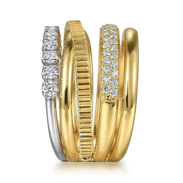 Gabriel & Co Stackable Diamond Band Image 2 Harris Jeweler Troy, OH